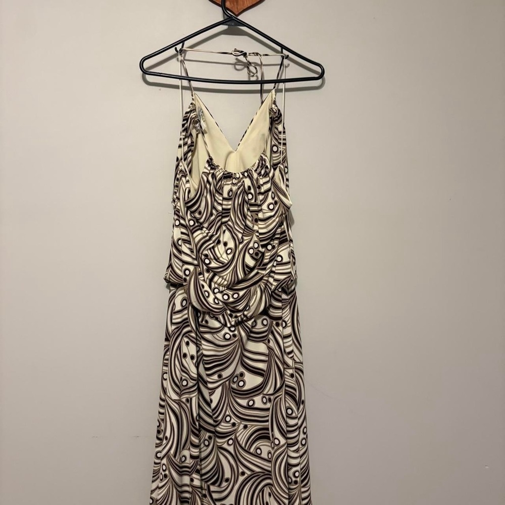 Maggy London black and tan abstract dress - Picture 6 of 8